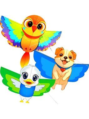 Animals Kite for Kids Beginners and Adults Cute Design High Definition Printing